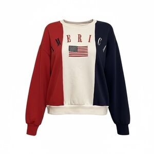 Isaac Morris Limited Patriotic Red White & Blue Sweater | Women’s XL